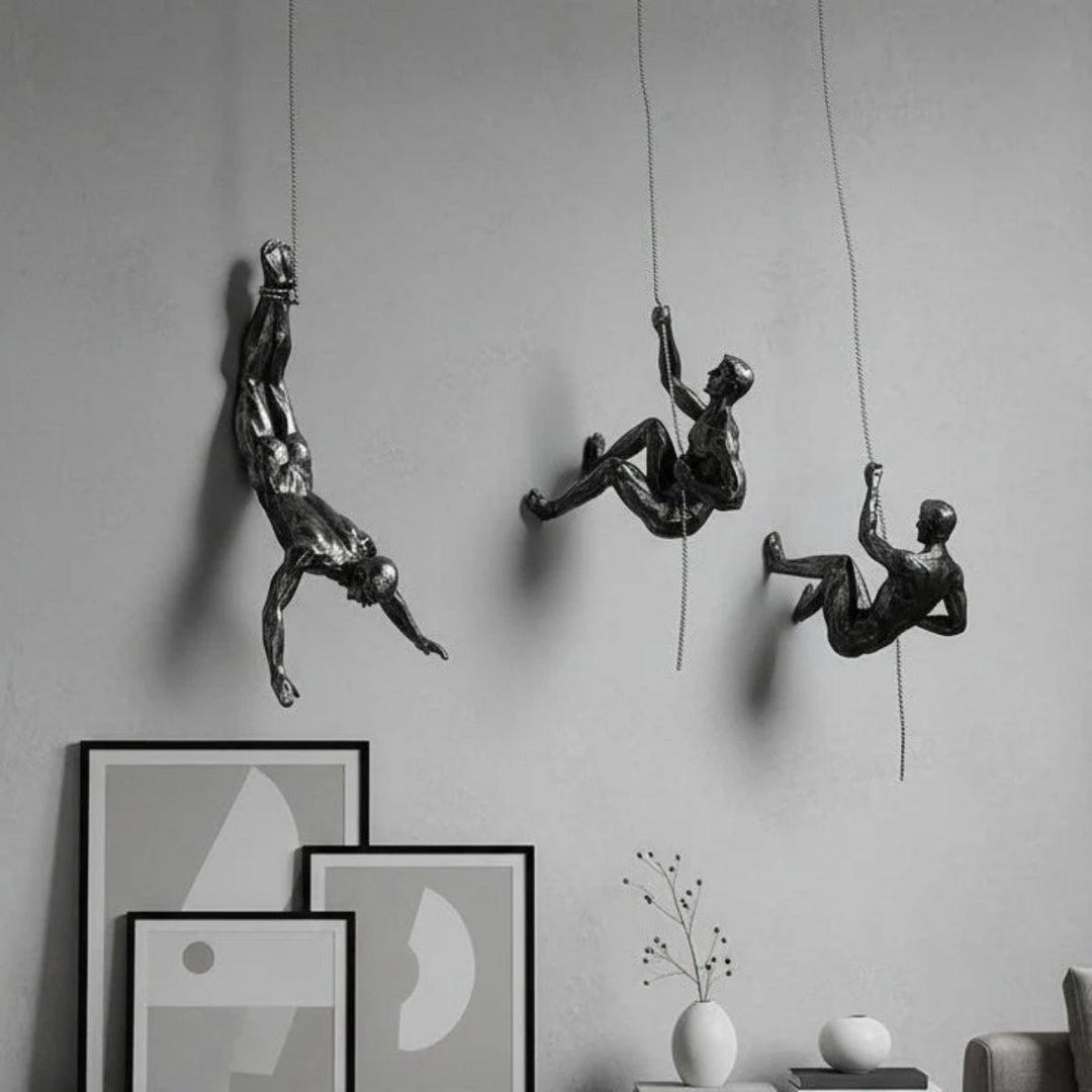3D Climbing Man Wall Sculpture For Home Interior Decor