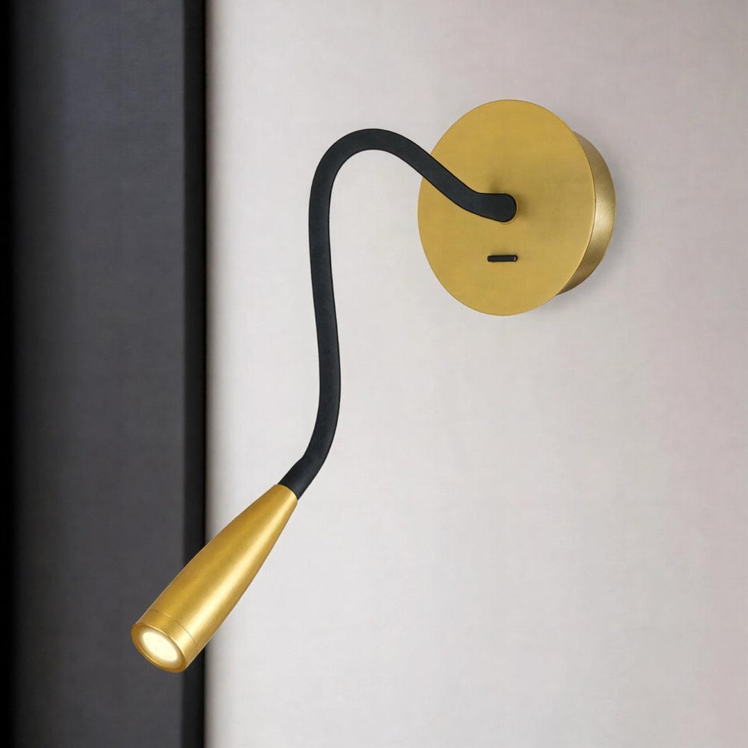 Adjustable Flexible Gooseneck Bedside Wall Lighting With Reading Lamp Beam