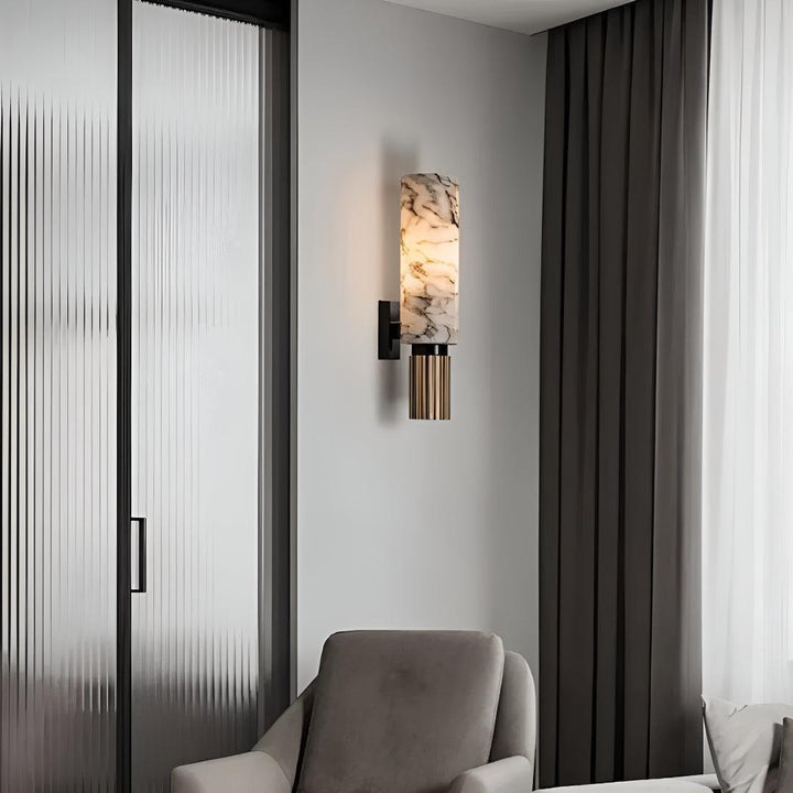 Alabaster Marble Wall Light With Gentle Glow For Ambient Lighting