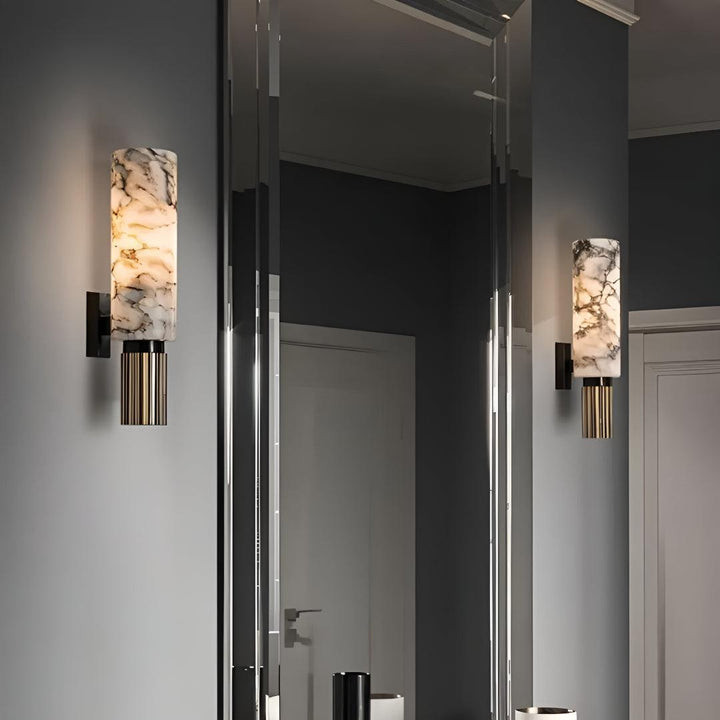 Alabaster Marble Wall Light With Gentle Glow For Ambient Lighting