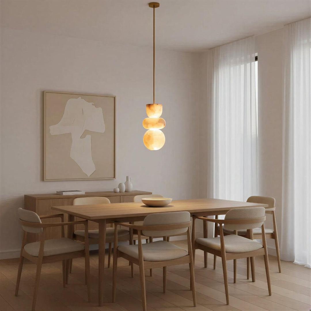 Alabaster Pendant Ceiling Light For Kitchen Island And Bedroom