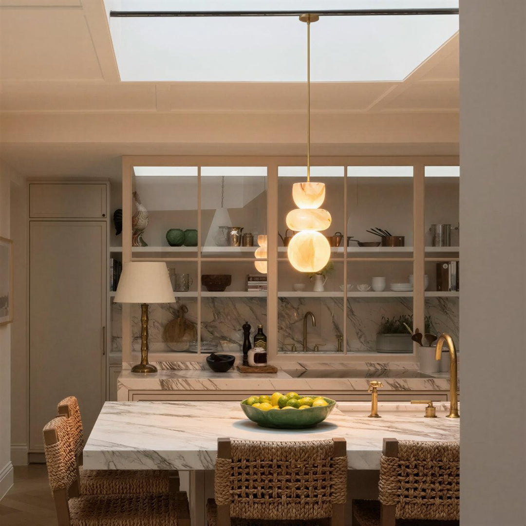 Alabaster Pendant Ceiling Light For Kitchen Island And Bedroom