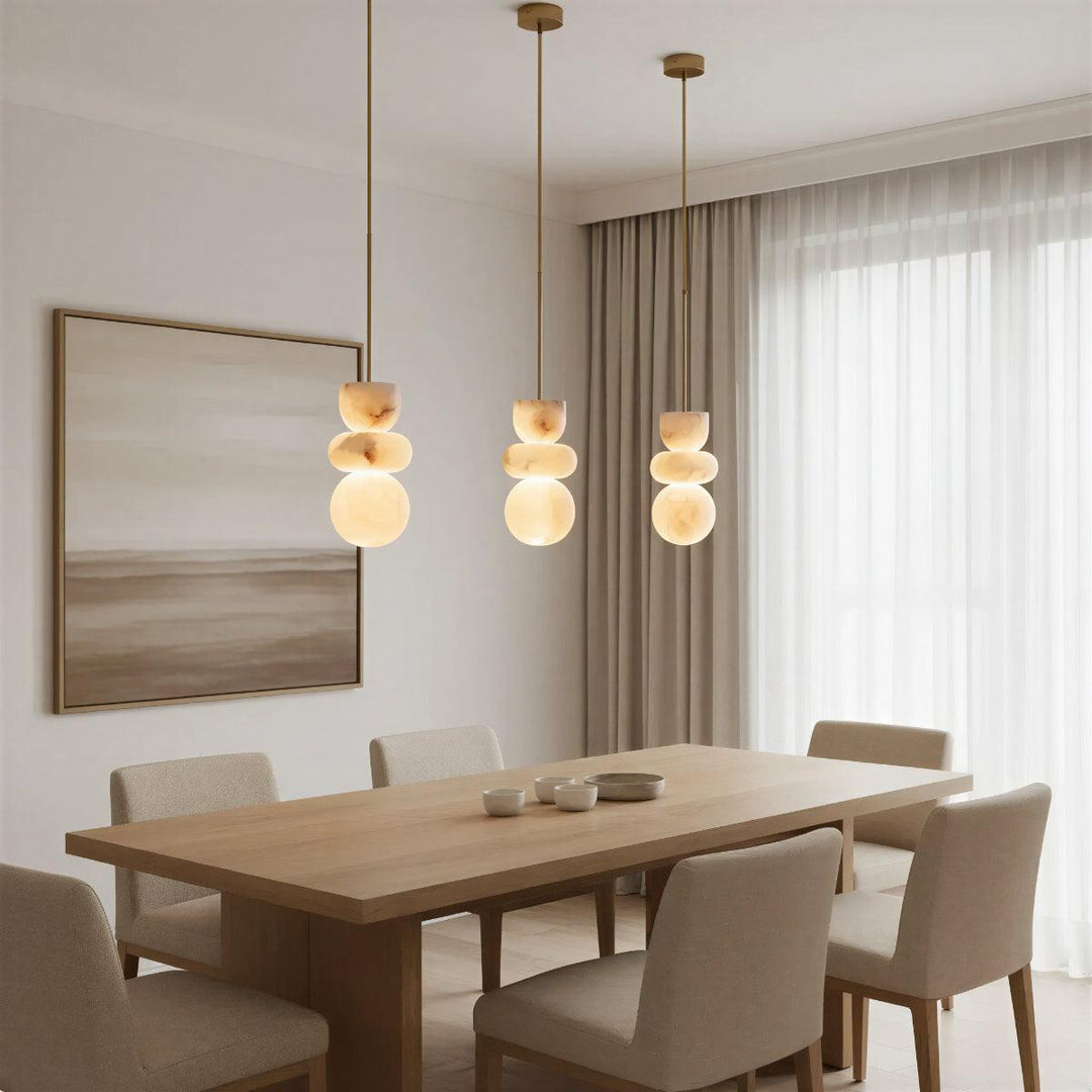 Alabaster Pendant Ceiling Light For Kitchen Island And Bedroom