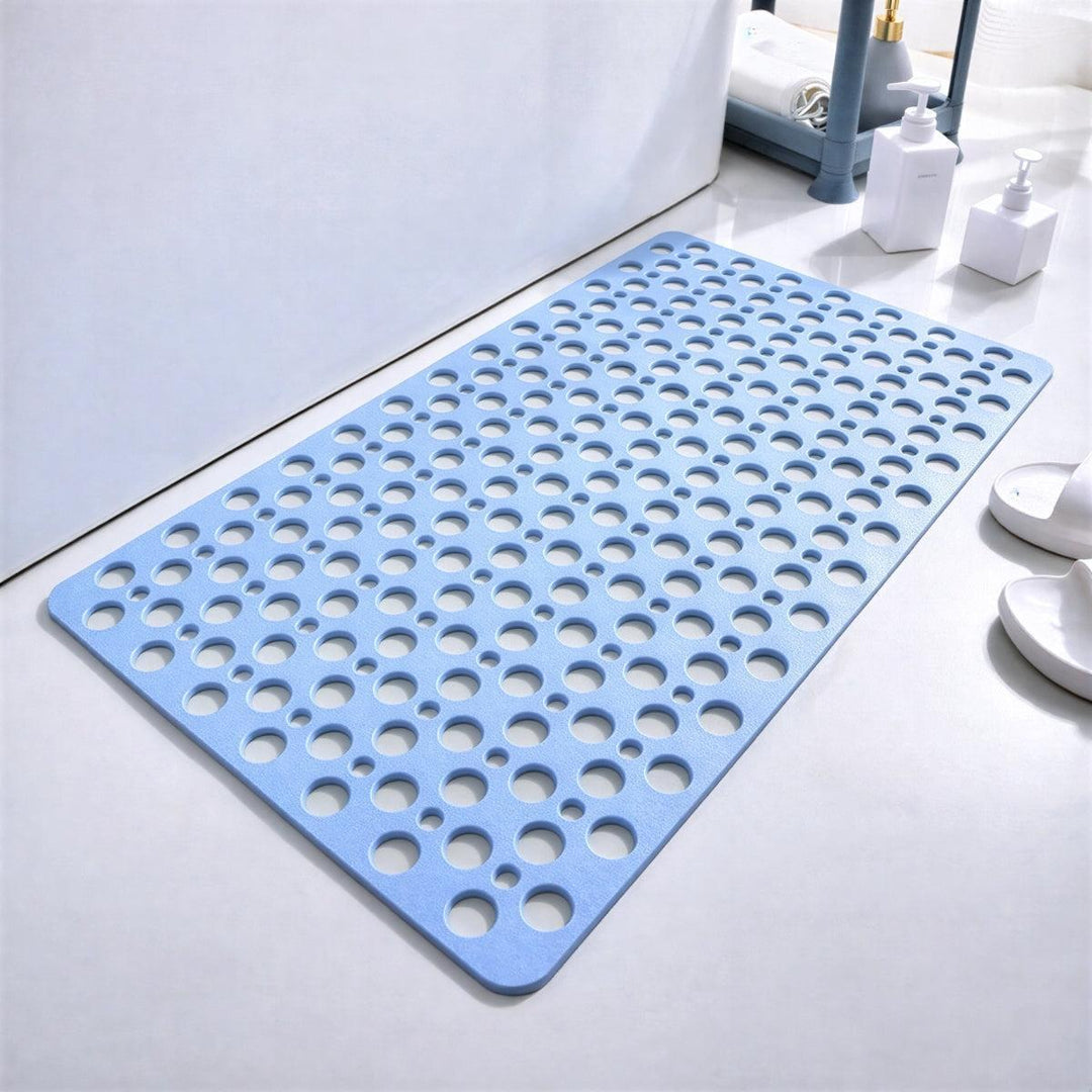 Bathroom Bath Mat With Non Slip Suction Cups And Quick Drying Drainage
