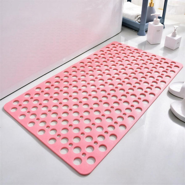 Bathroom Bath Mat With Non Slip Suction Cups And Quick Drying Drainage
