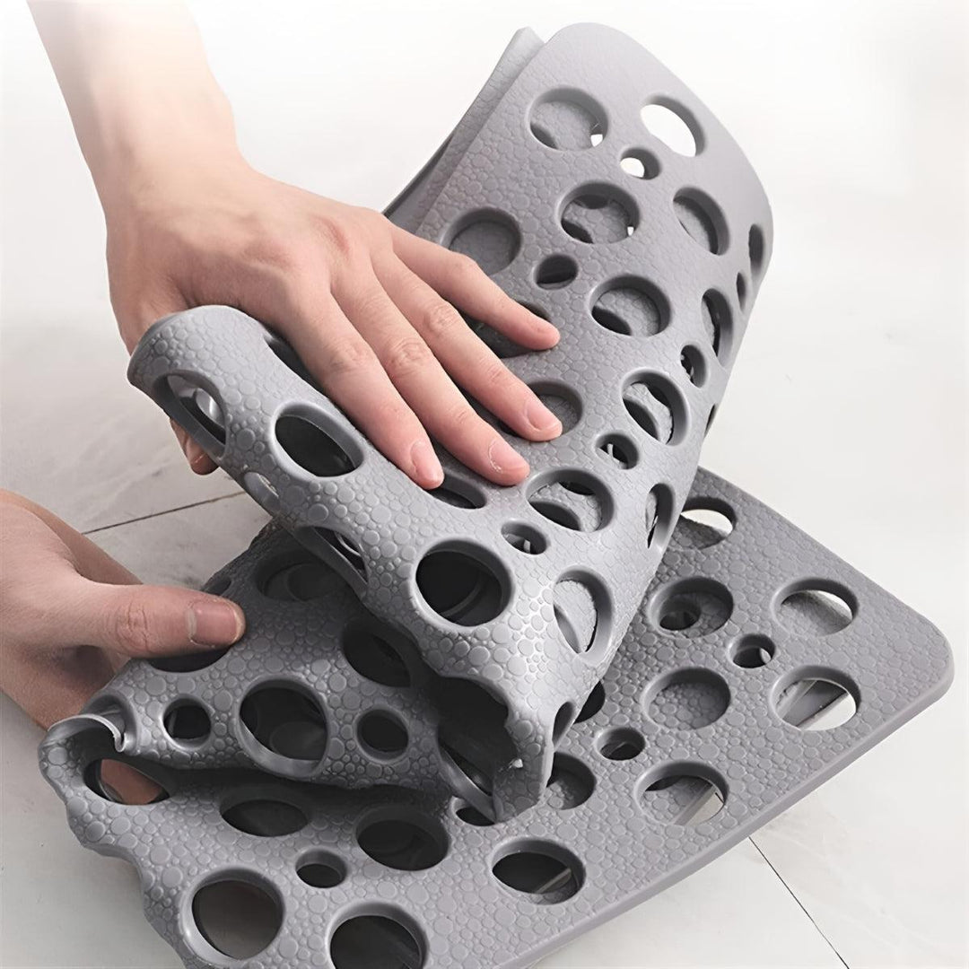 Bathroom Bath Mat With Non Slip Suction Cups And Quick Drying Drainage