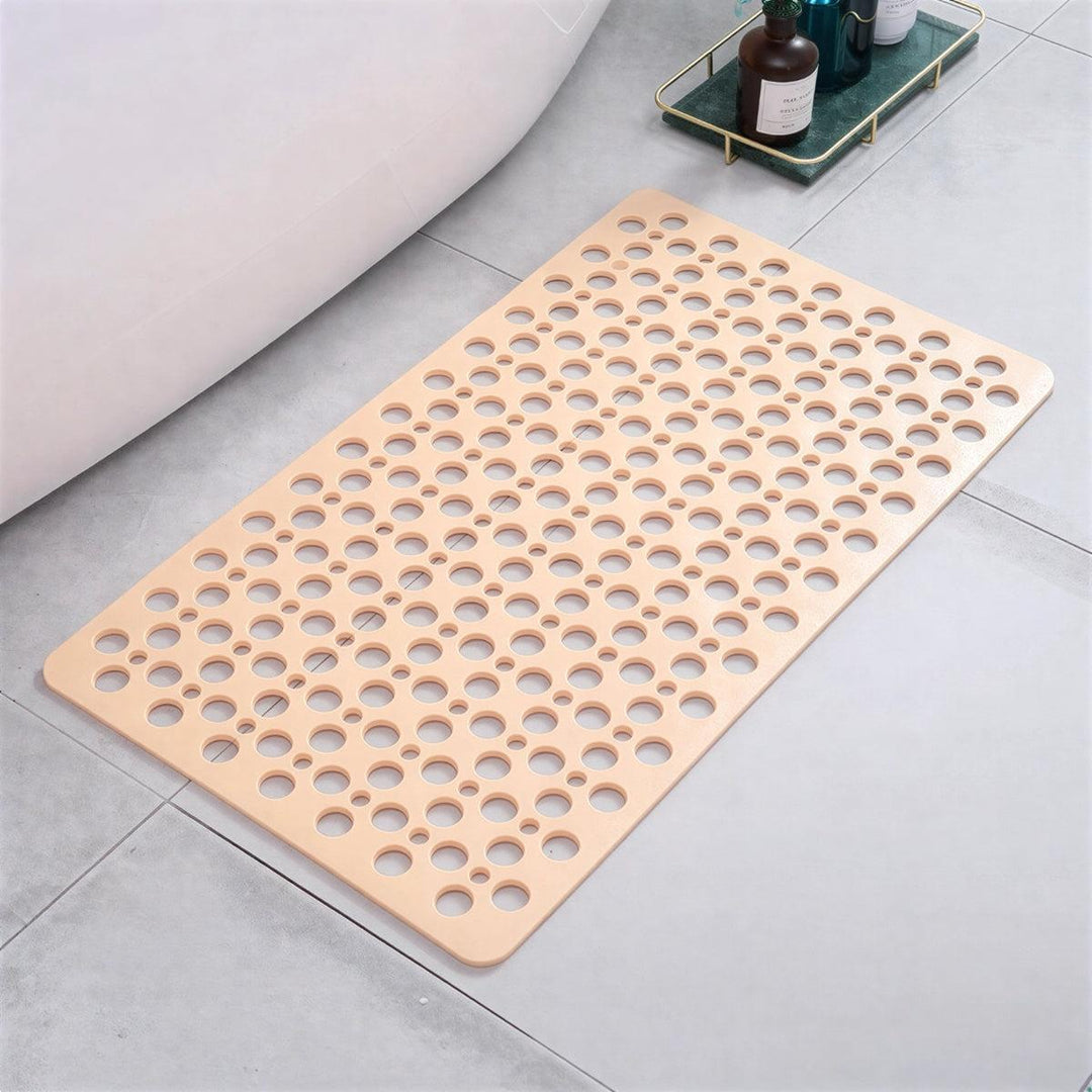 Bathroom Bath Mat With Non Slip Suction Cups And Quick Drying Drainage