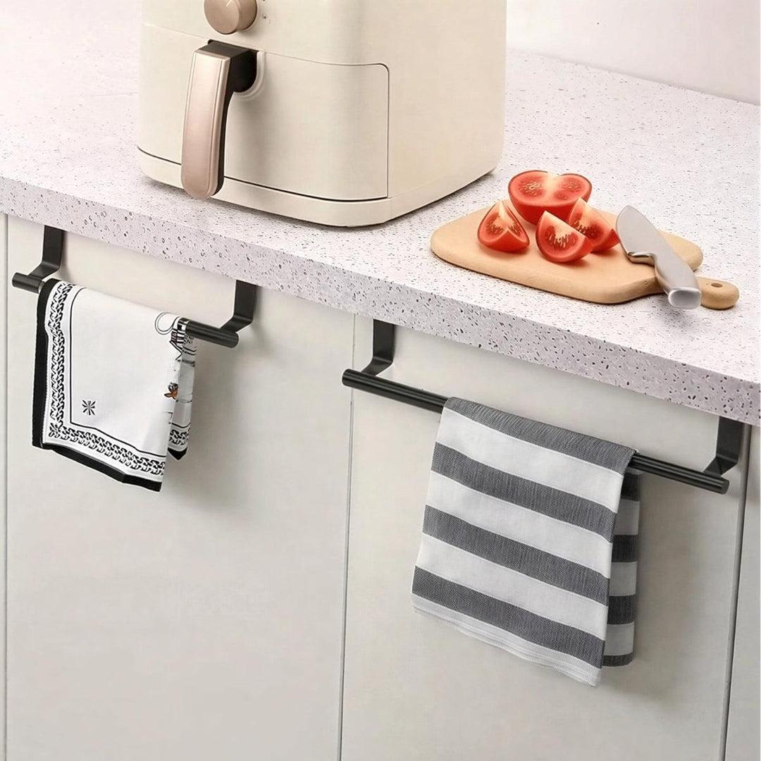 Bathroom Towel Rail And Over Door Hanger For Cabinet Storage Organising