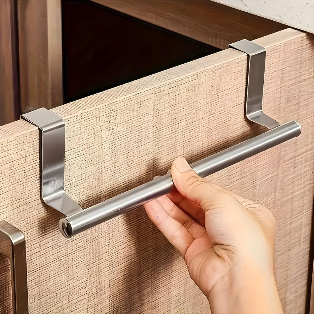 Bathroom Towel Rail And Over Door Hanger For Cabinet Storage Organising