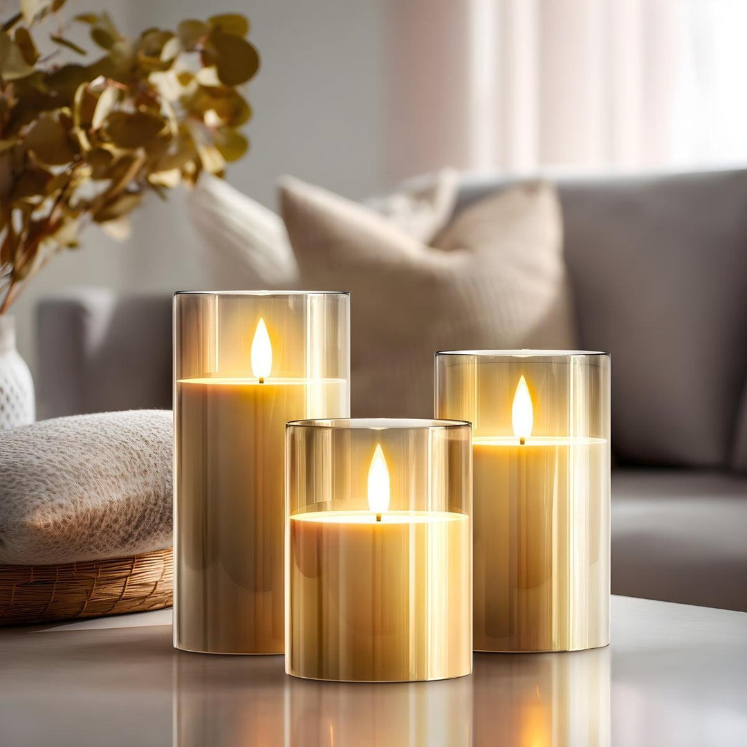 Battery Operated Flameless Candles With Flickering Light