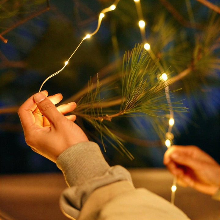 Battery Operated Outdoor Fairy Lights With Retractable Manual Crank Case