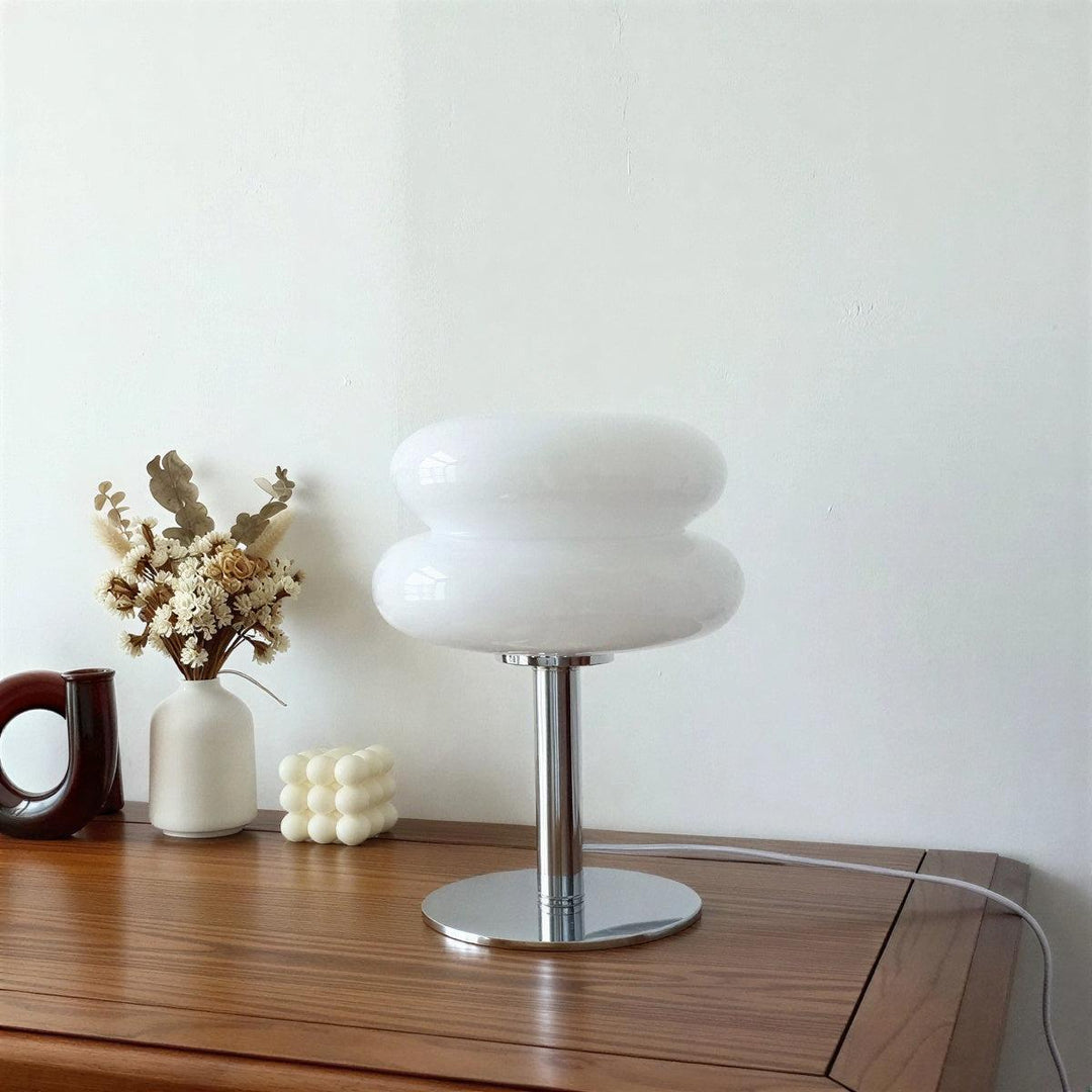 Bauhaus Table Light With Double Layered Silhouette Design