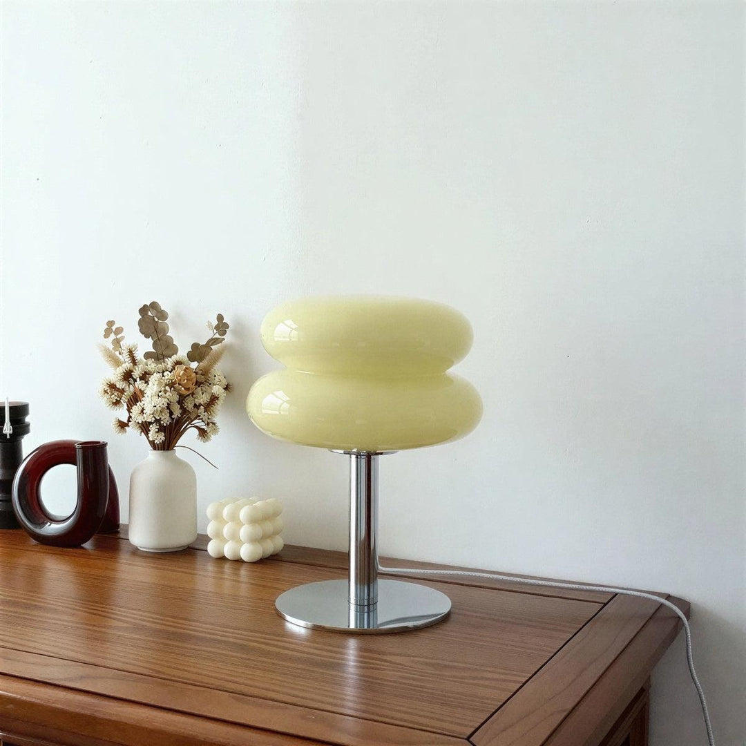 Bauhaus Table Light With Double Layered Silhouette Design