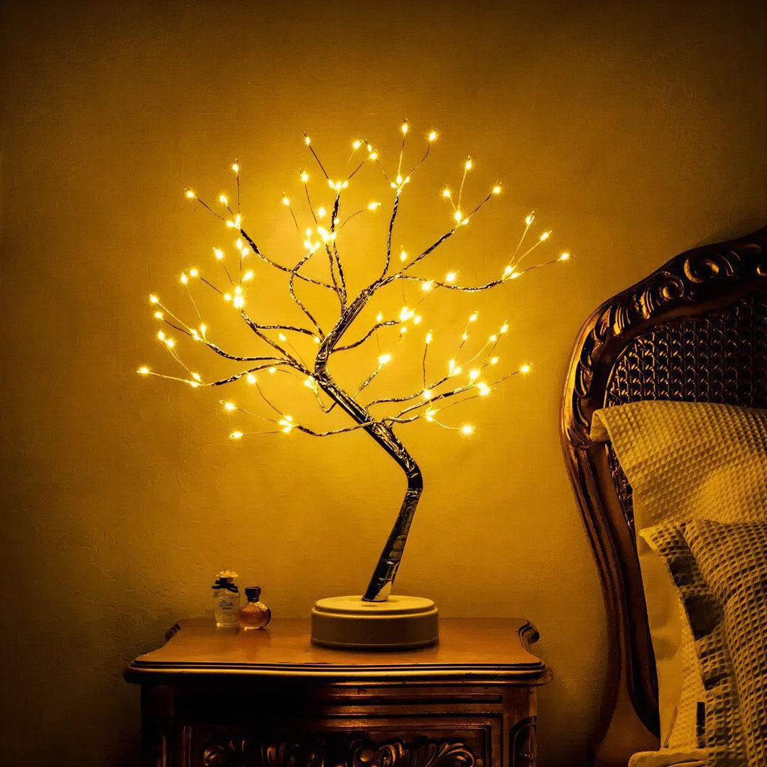 Bedside Table Lamp With Tree Design