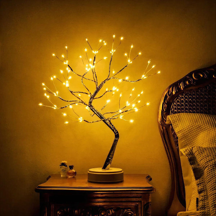 Bedside Table Lamp With Tree Design