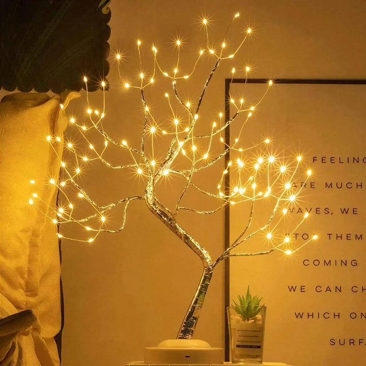 Bedside Table Lamp With Tree Design