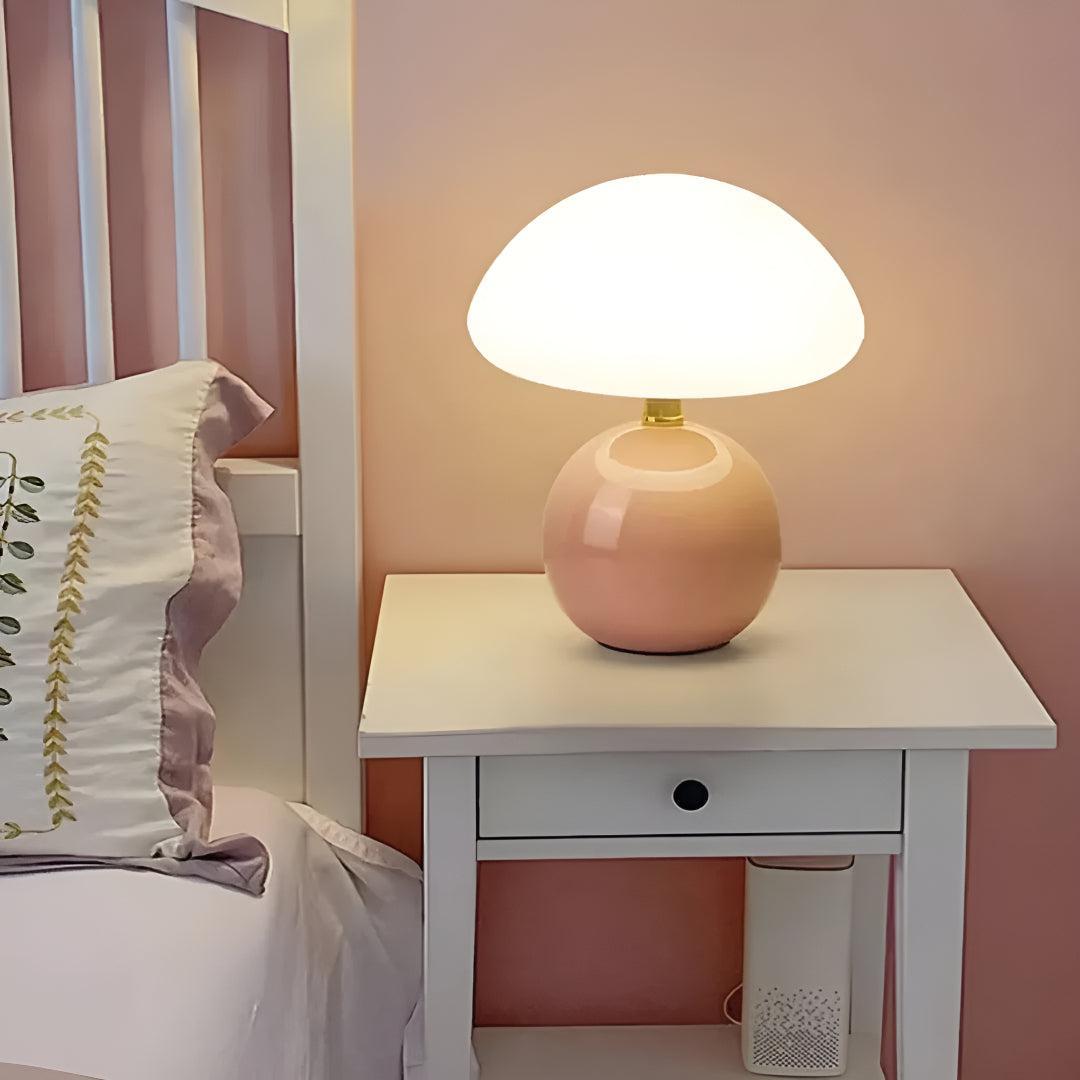 Blush Cloud Bedside Table Lamp With Ambient Lighting