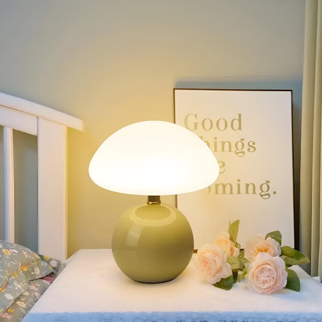 Blush Cloud Bedside Table Lamp With Ambient Lighting