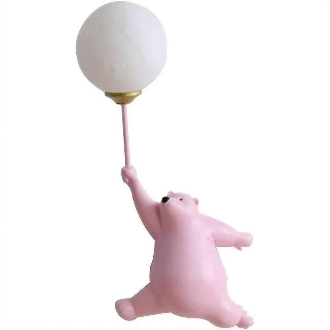 Childrens Bedside Wall Lamp Nursery Night Light With Polar Bear Design