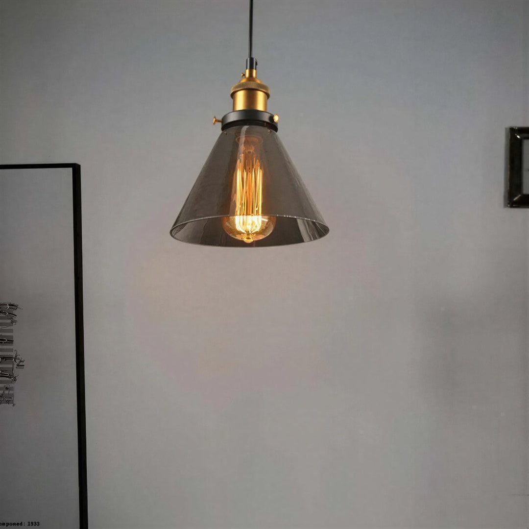 Clear Glass Industrial Pendant Hanging Light