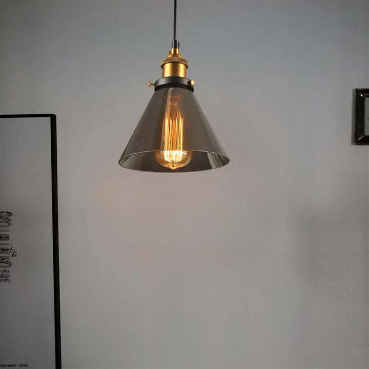 Clear Glass Industrial Pendant Hanging Light