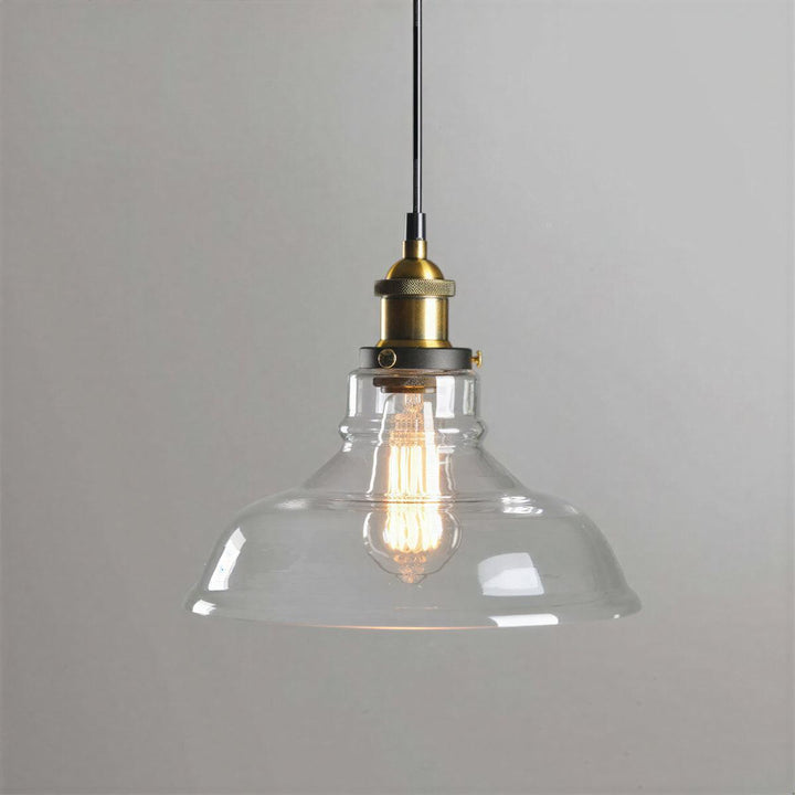 Clear Glass Industrial Pendant Hanging Light