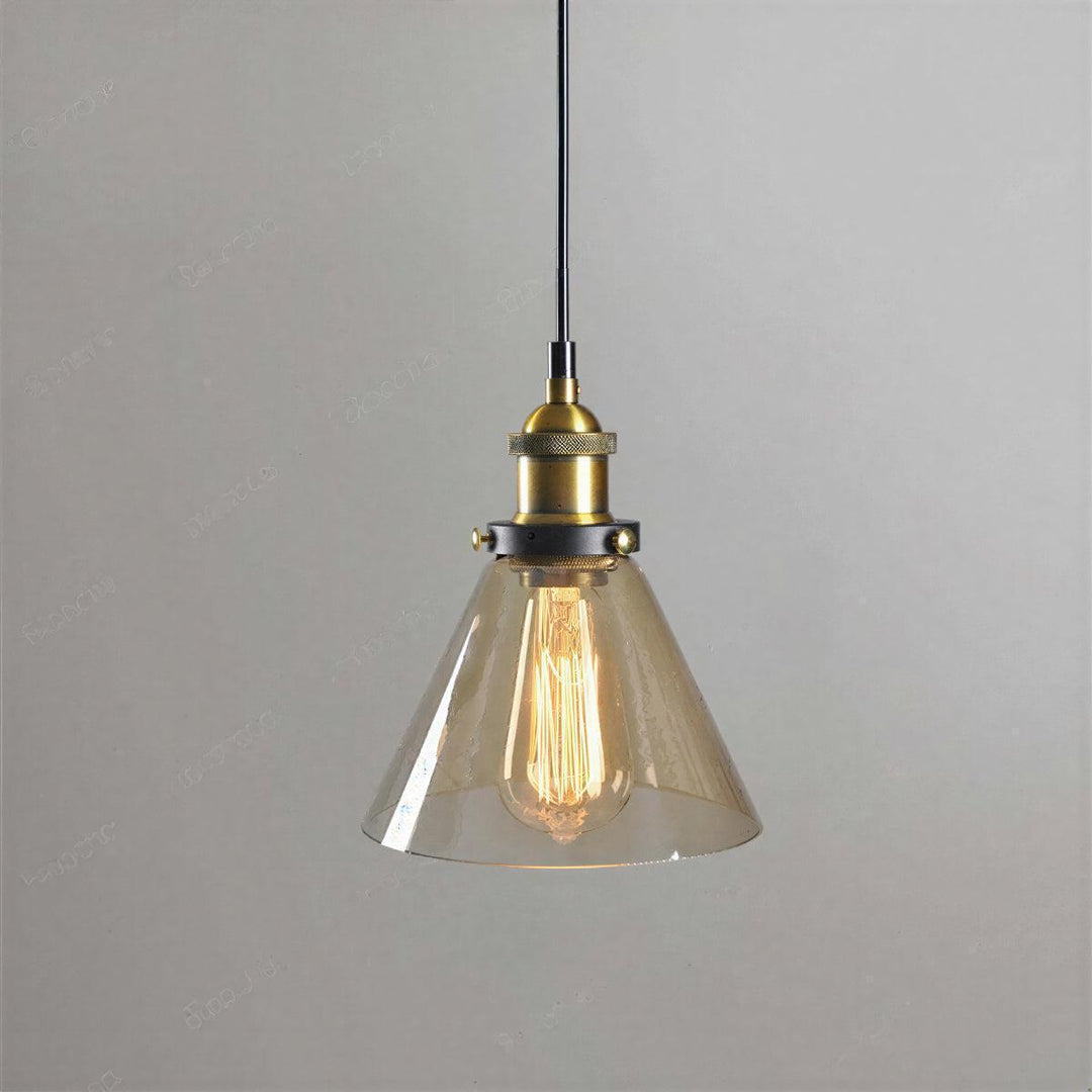 Clear Glass Industrial Pendant Hanging Light