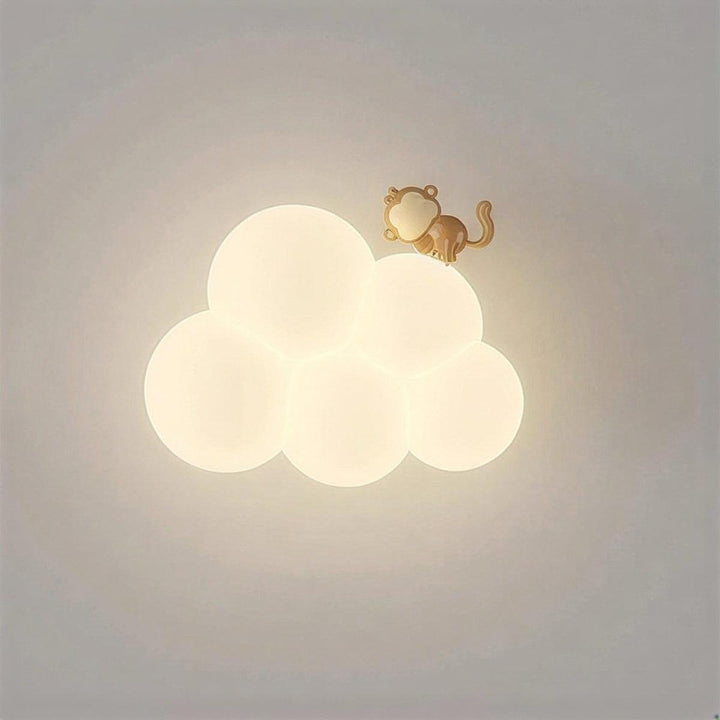 Cloud Styled Wall Sconce Light With Atmospheric Design