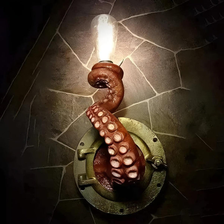Coastal Wall Light Decor With Octopus Tentacle Design