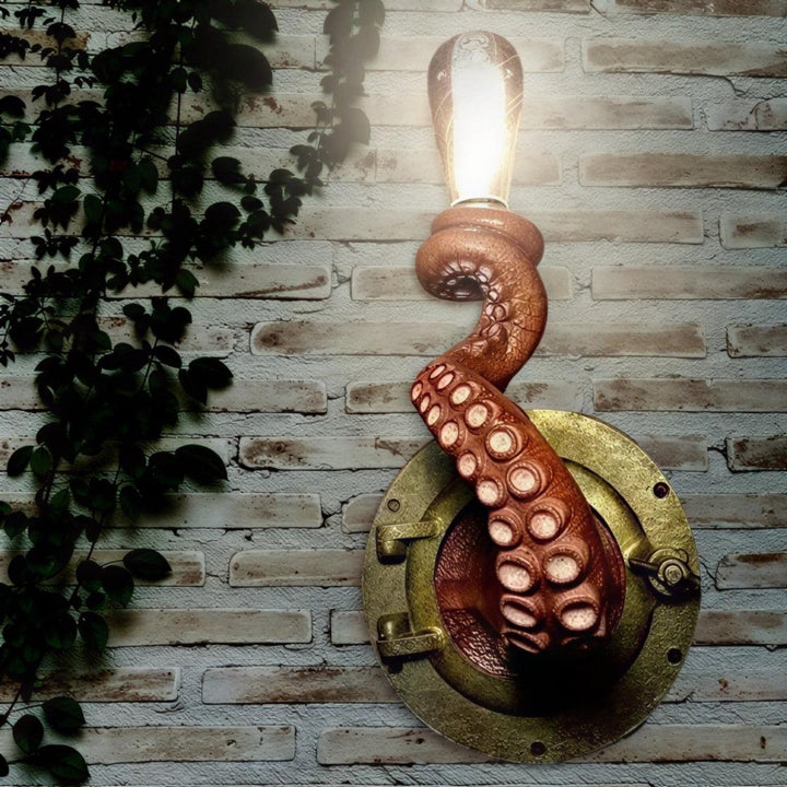 Coastal Wall Light Decor With Octopus Tentacle Design