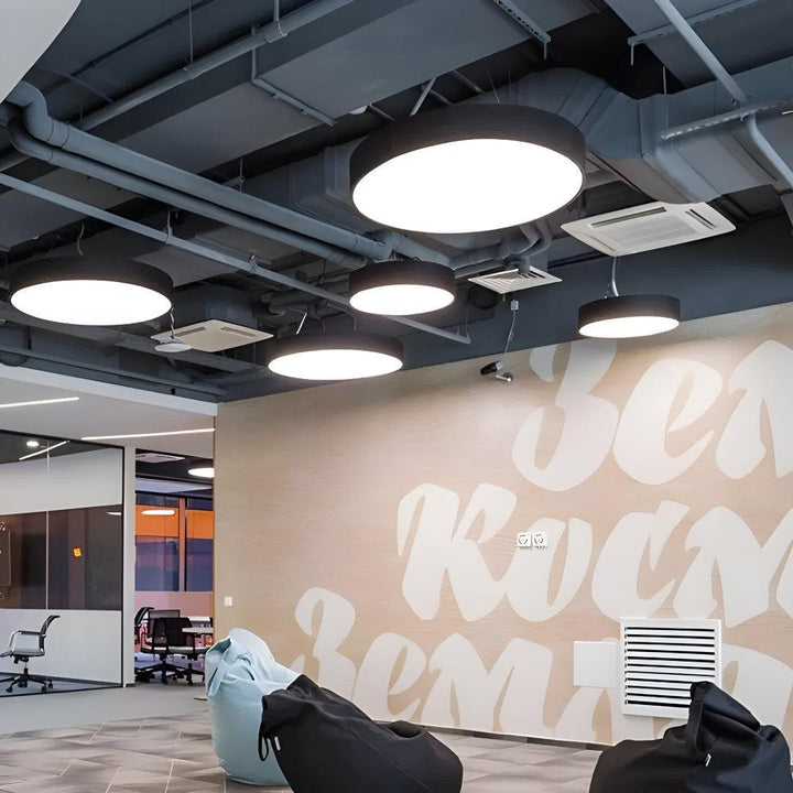 Commercial Round Pendant Lighting For Office And Gym Workspaces