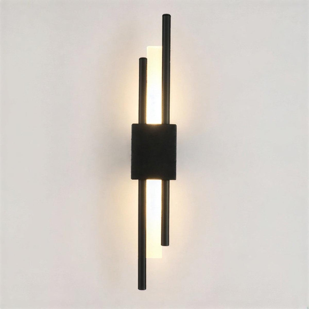 Contemporary Bedside Wall Sconce Light With Vertical Decorative Illumination