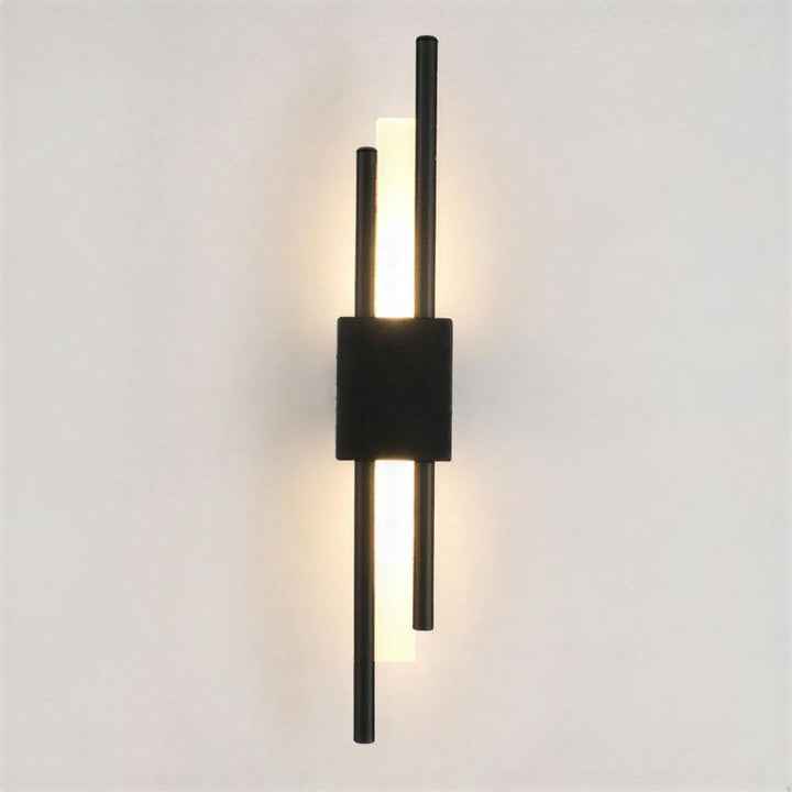 Contemporary Bedside Wall Sconce Light With Vertical Decorative Illumination