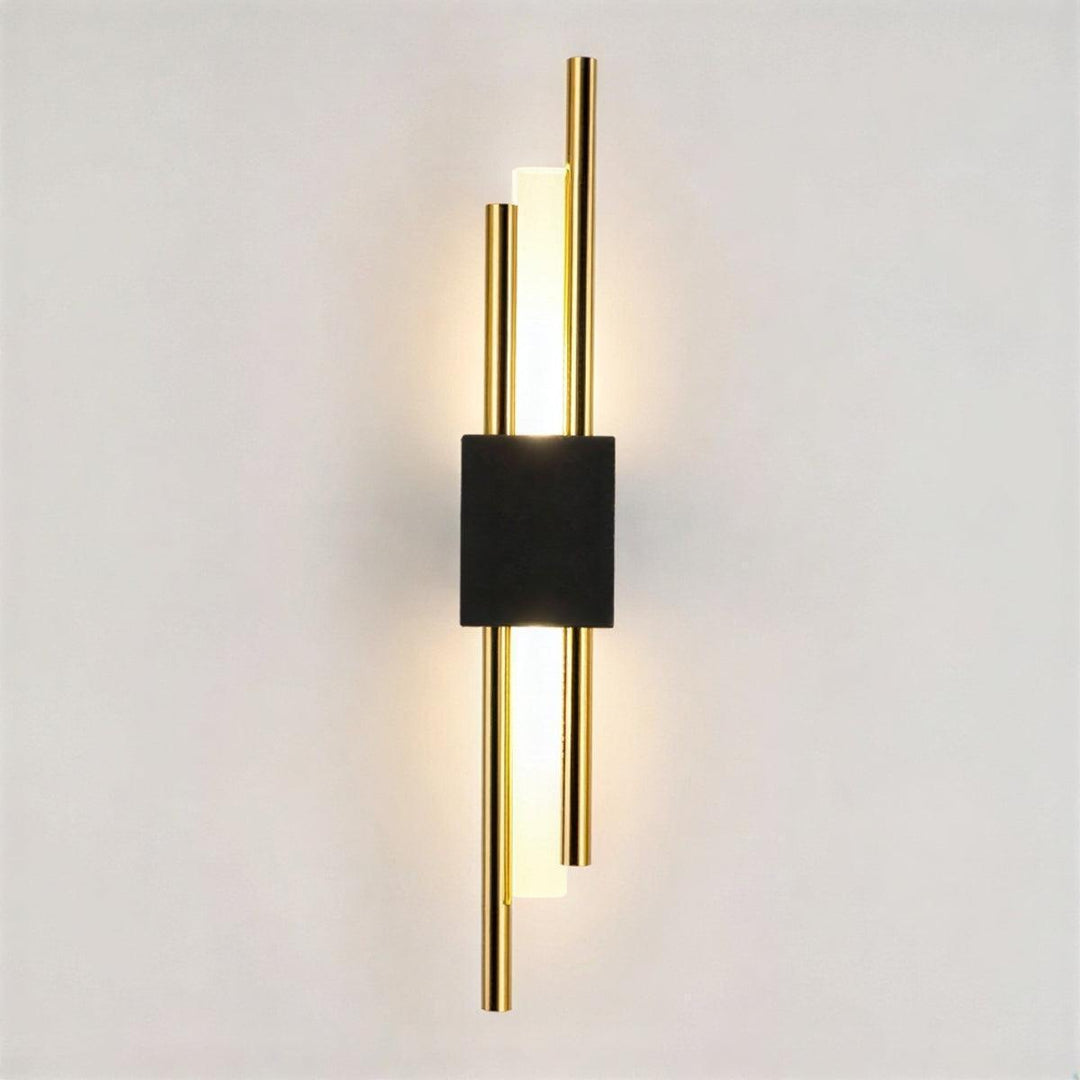 Contemporary Bedside Wall Sconce Light With Vertical Decorative Illumination