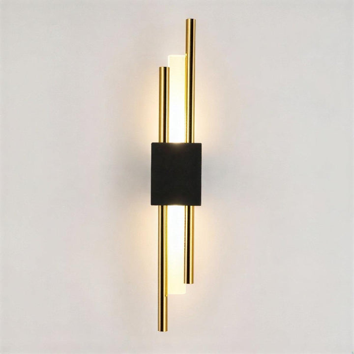 Contemporary Bedside Wall Sconce Light With Vertical Decorative Illumination