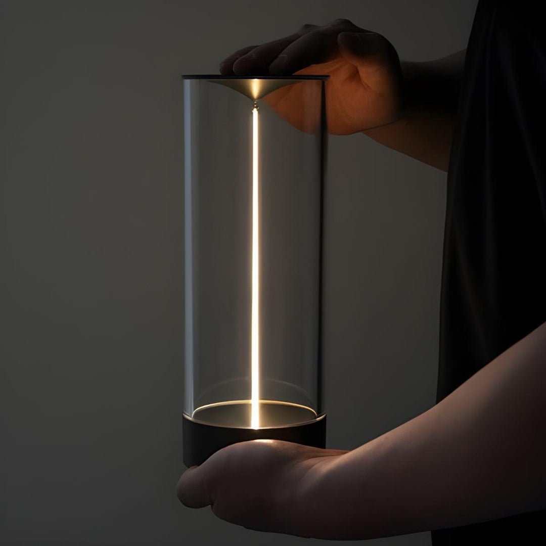 Cordless Cylindrical Table Lamp With Rechargeable Battery And Touch Dimmer Control