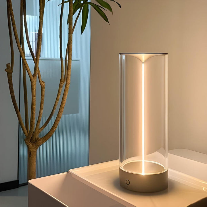 Cordless Cylindrical Table Lamp With Rechargeable Battery And Touch Dimmer Control