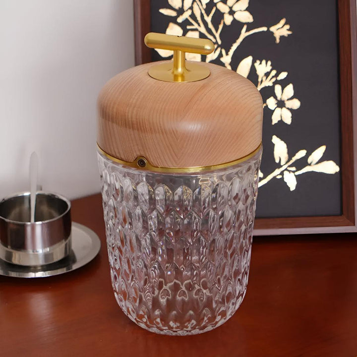 Cordless Portable Table Lamp With Crystal Design