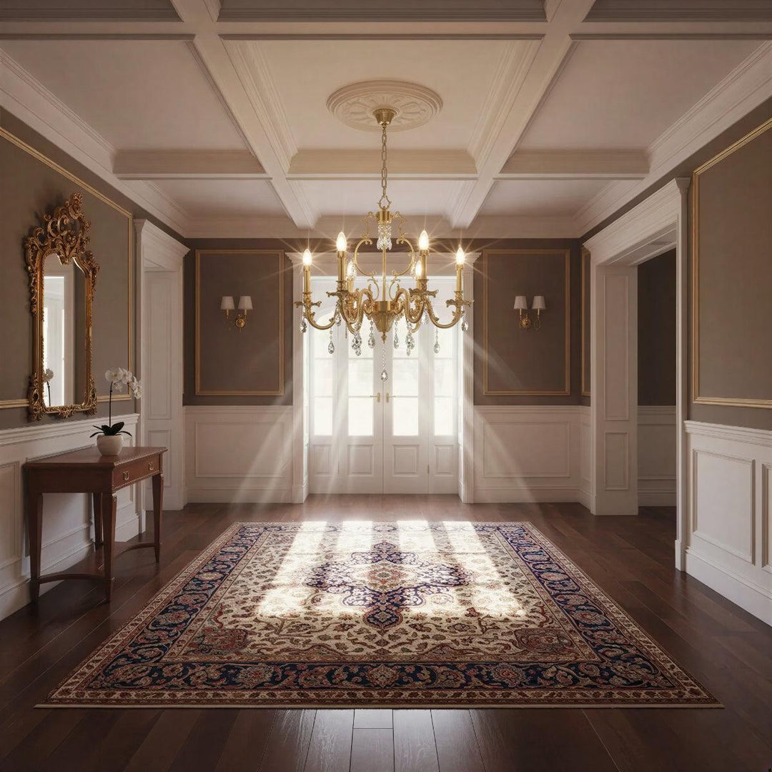Crystal Chandelier With Traditional Style And Decorative Hanging Crystal Drops