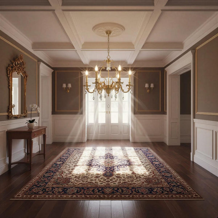 Crystal Chandelier With Traditional Style And Decorative Hanging Crystal Drops