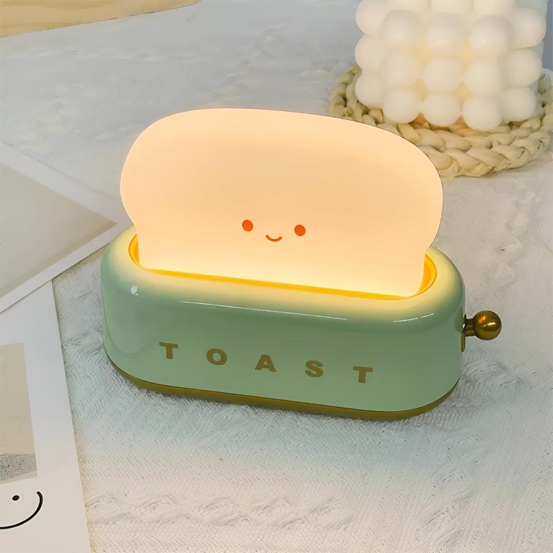 Cute Toaster Table Desk Lamp With Adjustable Brightness