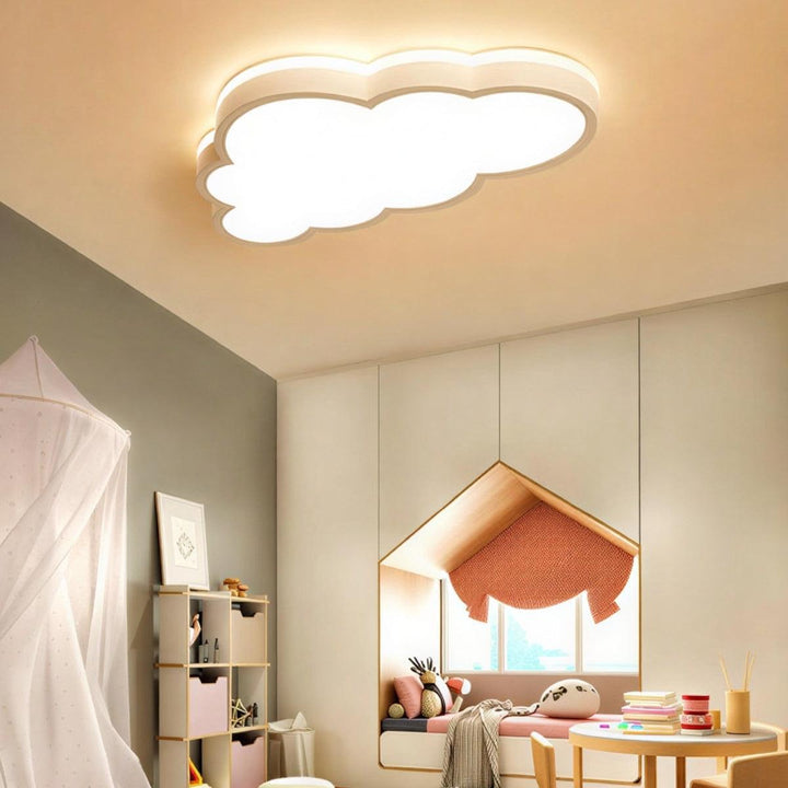 Decorative Modern Cloud Flush Mount Ceiling Light Fixture With Soft Glow