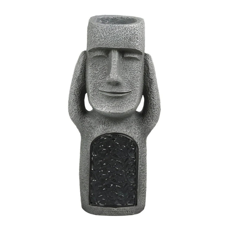 Decorative Solar Garden Lights With Easter Island Statue Design