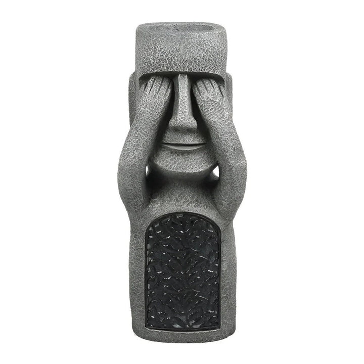Decorative Solar Garden Lights With Easter Island Statue Design