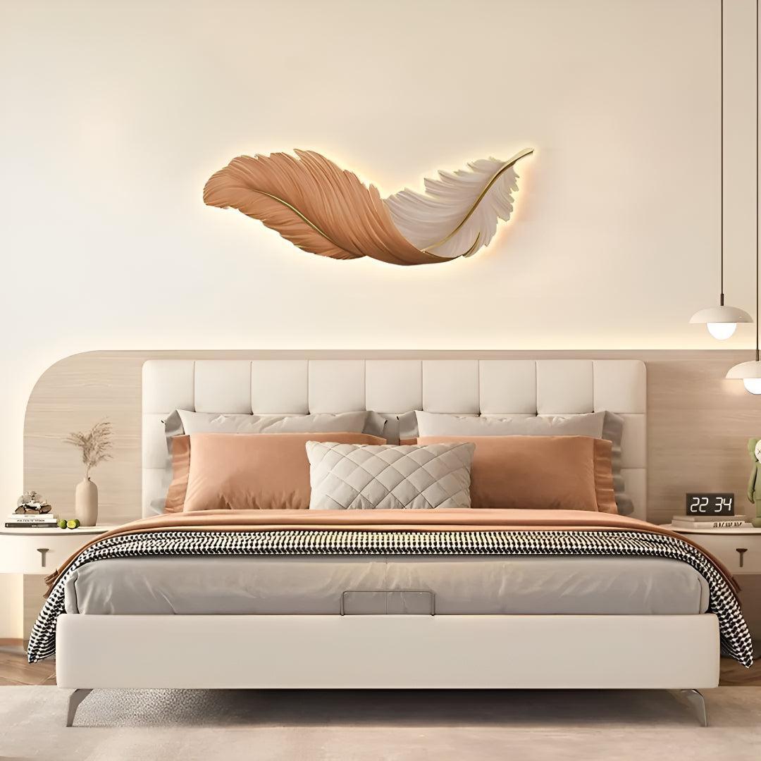 Decorative Wall Lamp Sconce With Feather Design