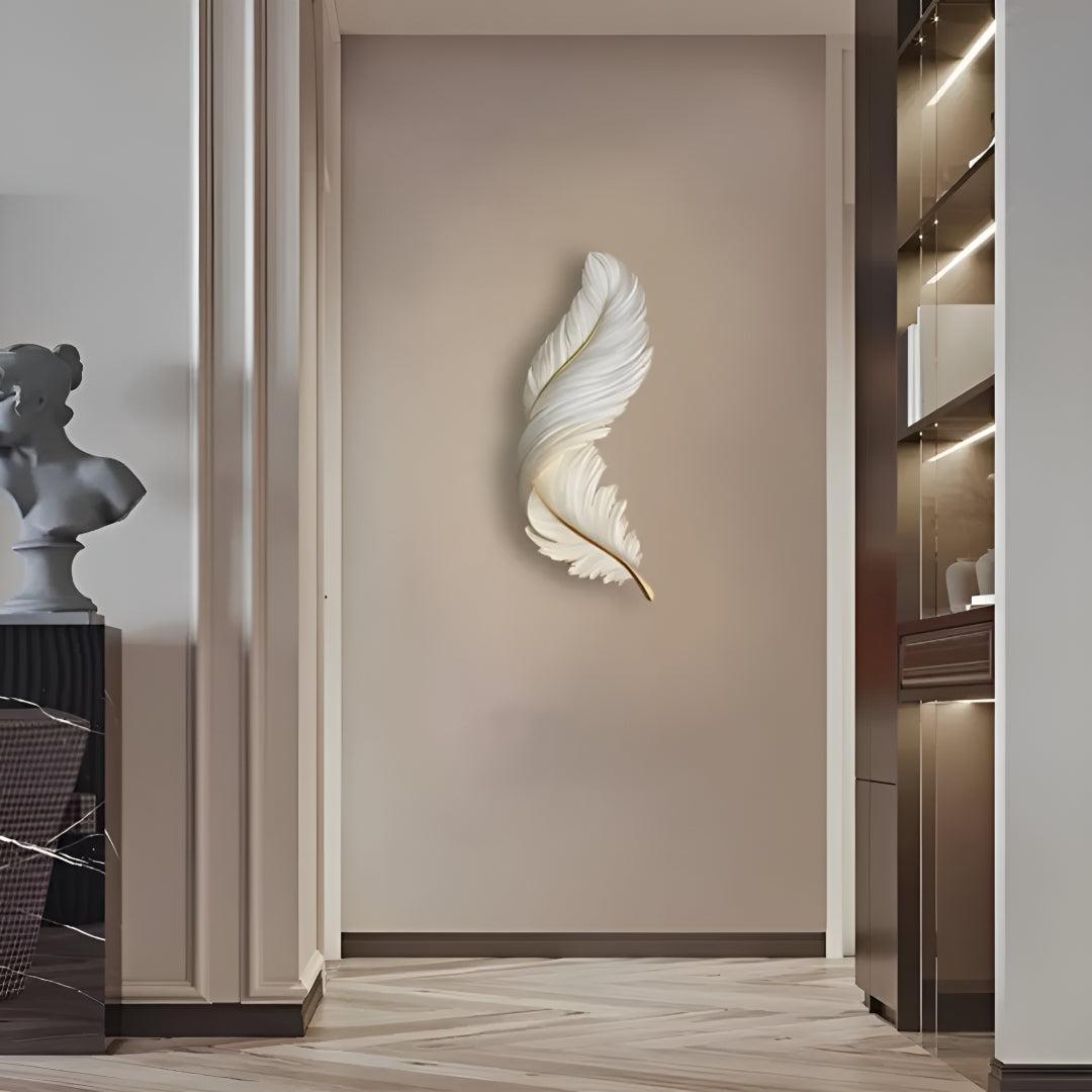 Decorative Wall Lamp Sconce With Feather Design