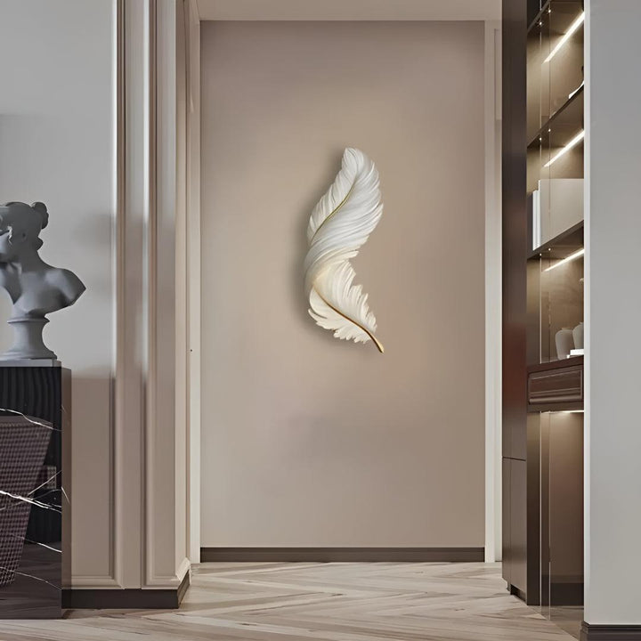 Decorative Wall Lamp Sconce With Feather Design