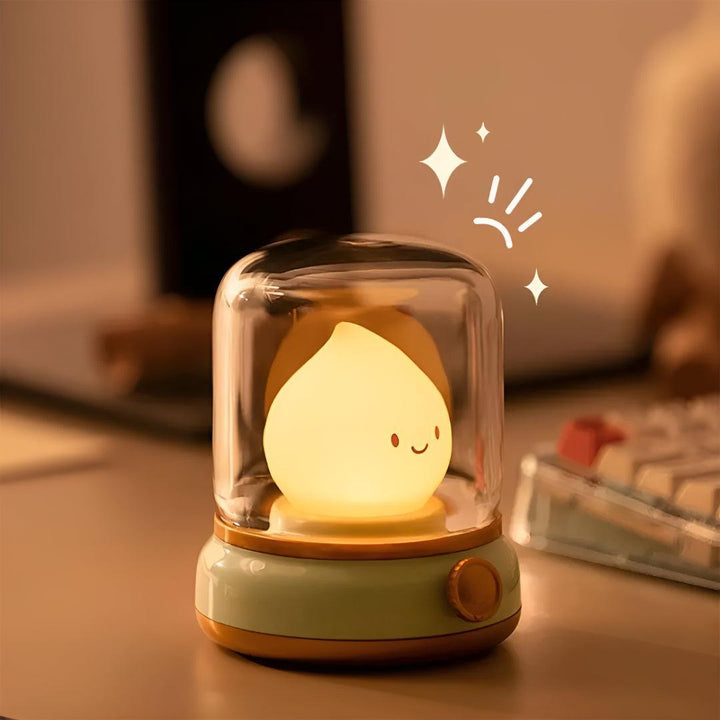 Dimmable Flame Night Light Bedside Lamp With Adjustable Brightness