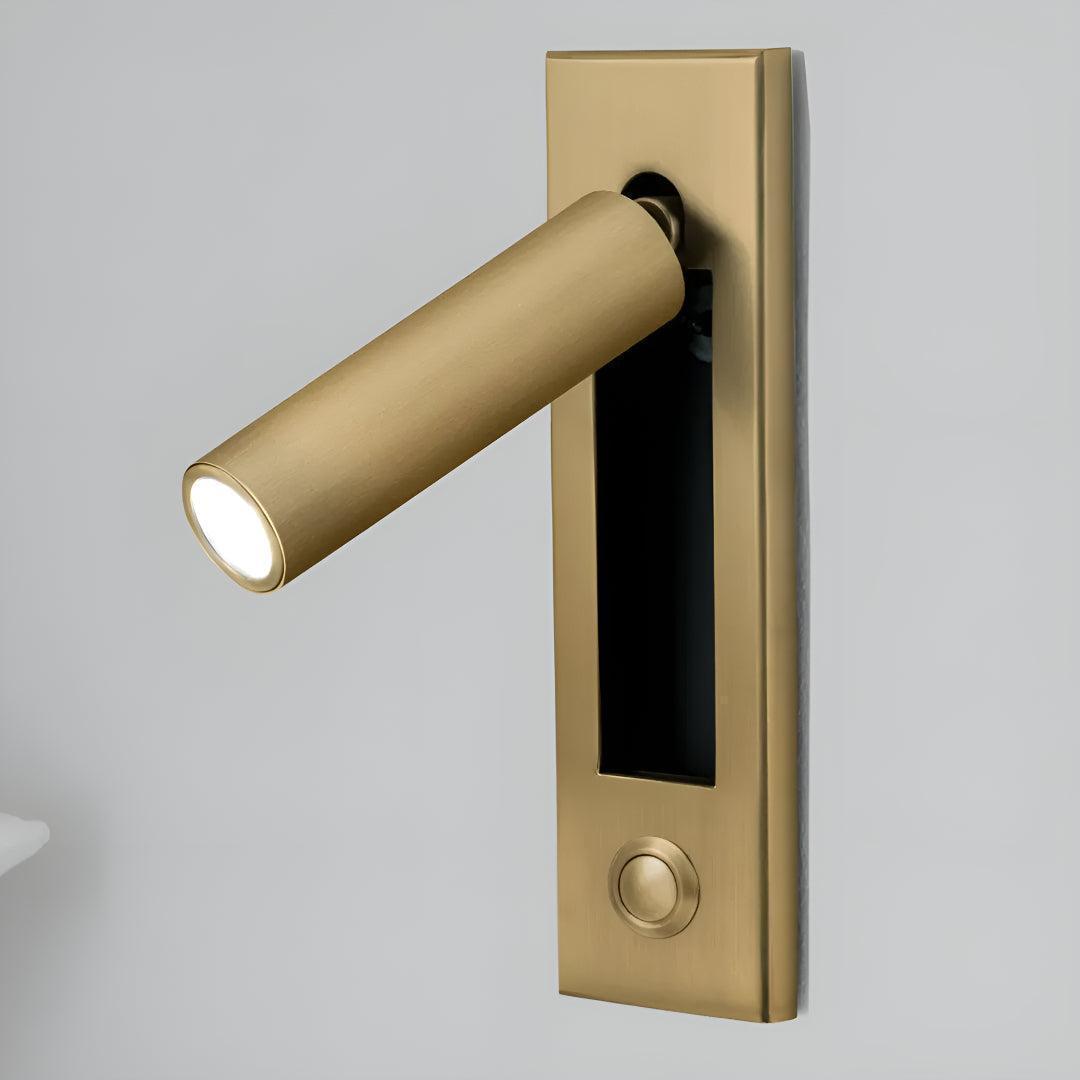 Embedded Recessed Bed Side Wall Light For Reading With Adjustable Head