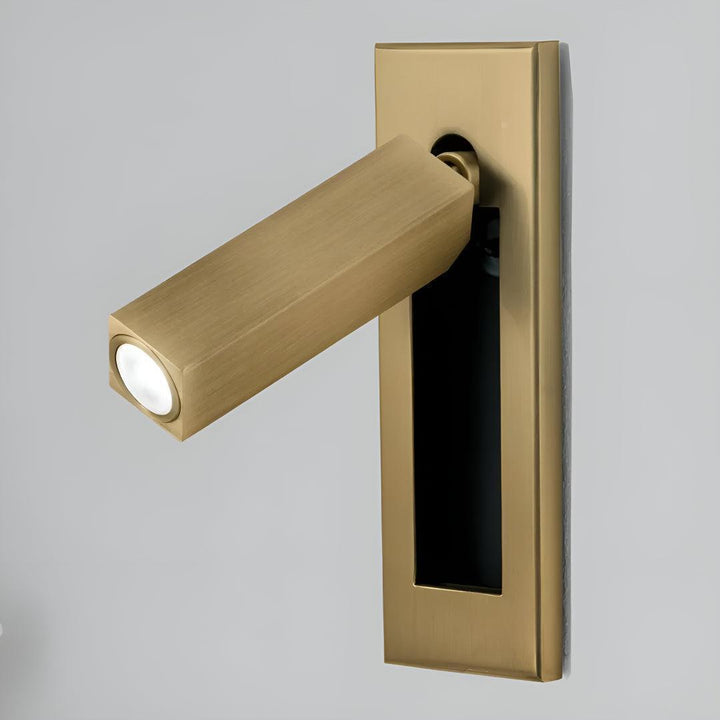 Embedded Recessed Bed Side Wall Light For Reading With Adjustable Head